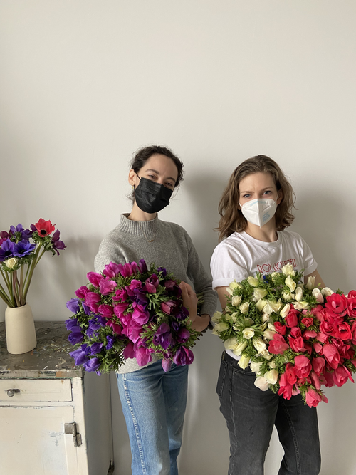 Floral designers Sophie Bromberg and Paige Haroldson Seasonal Flower Project Anemones